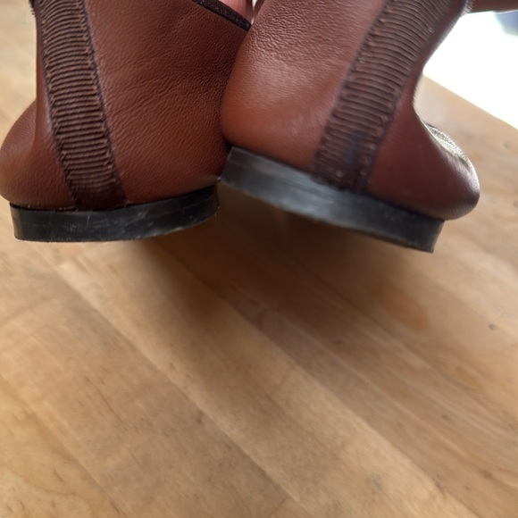 J Crew Gemma Leather Ballet Flats Mahogany Brown 8.5 Classic - Picture 9 of 17